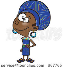Clipart Cartoon South African Girl by Toonaday