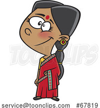 Cartoon Indian Girl by Toonaday