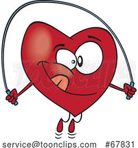 Cartoon Heart Skipping Rope by Toonaday