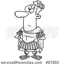 Cartoon Black and White Mark Antony by Toonaday