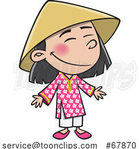 Cartoon Viatnamese Girl by Toonaday