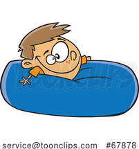 Cartoon Boy Relaxing in a Bean Bag by Toonaday