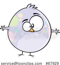 Cartoon Fat Spotted Easter Chick by Toonaday