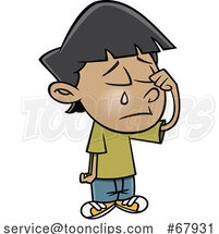 Cartoon Boy Crying by Toonaday