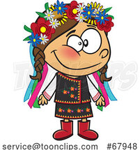 Cartoon Ukraine Girl by Toonaday