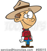 Cartoon Mountie Boy by Toonaday