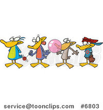 Cartoon Ducks in a Row by Toonaday