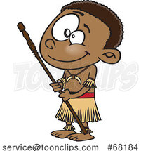 Cartoon Tahitian Boy by Toonaday