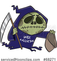 Cartoon Debt Collector Grim Reaper by Toonaday