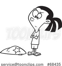 Cartoon Black and White Girl with a Rock Star by Toonaday