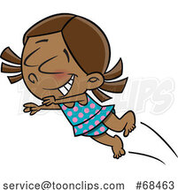 Cartoon Black Girl Diving by Toonaday