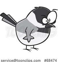 Cartoon Angry Chickadee Bird by Toonaday