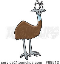 Cartoon Emu Bird by Toonaday