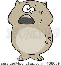 Cartoon Cute Wombat by Toonaday