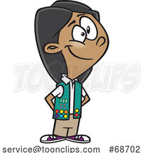 Cartoon Girl Scout by Toonaday