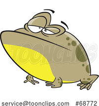 Cartoon Bullfrog by Toonaday