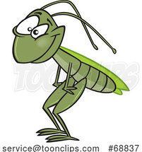 Clipart Cartoon Grasshopper by Toonaday