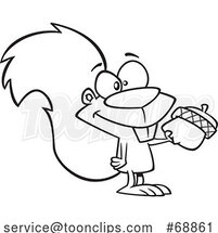 Cartoon Squirrel Giving an Acorn by Toonaday