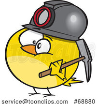 Cartoon Canary Coal Miner by Toonaday