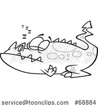 Cartoon Monster Sleeping by Toonaday