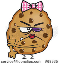 Cartoon Tough Female Cookie by Toonaday