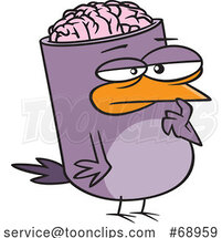 Cartoon Bird Brain by Toonaday