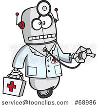 Cartoon First Aid Robot by Toonaday