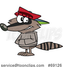 Cartoon Shifty Raccoon by Toonaday