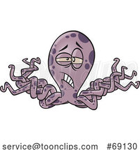 Cartoon Twisted Octopus by Toonaday
