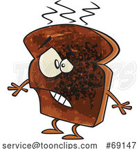 Cartoon Burnt Toast by Toonaday