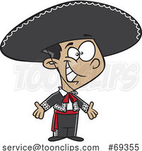 Cartoon Mexican Boy by Toonaday