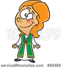 Cartoon Girl from Ireland by Toonaday