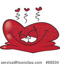 Cartoon Heart Turning into a Love Puddle by Toonaday