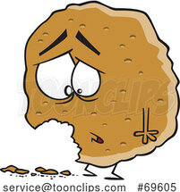 Cartoon Sad Crumbling Cookie by Toonaday