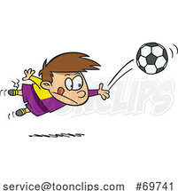 Cartoon Boy Soccer Goalie by Toonaday