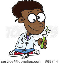 Cartoon Boy Scientist by Toonaday