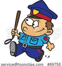 Cartoon Boy Police Officer by Toonaday