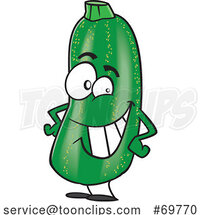 Cartoon Zucchini Character by Toonaday
