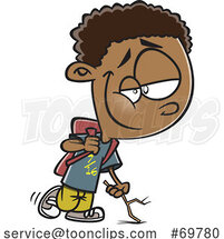 Cartoon Boy Dilly Dallying by Toonaday