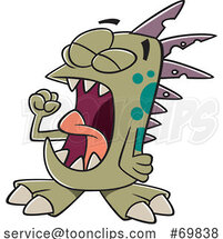 Cartoon Monster Yawning by Toonaday