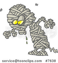 Cartoon Creepy Mummy by Toonaday