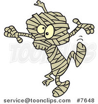 Cartoon Dancing Mummy by Toonaday