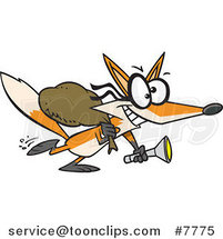 Cartoon Robbing Fox by Toonaday