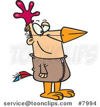Cartoon Guy in a Chicken Suit by Toonaday