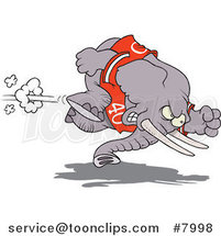 Cartoon Football Elephant by Toonaday