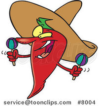 Cartoon Mexican Chili Pepper by Toonaday