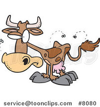 Cartoon Stinky Cow by Toonaday