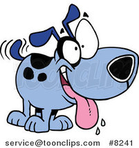 Cartoon Drooling Happy Dog by Toonaday