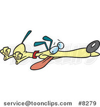 Cartoon Dog Playing Dead by Toonaday