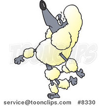 Cartoon Snobbish Poodle Walking Upright by Toonaday